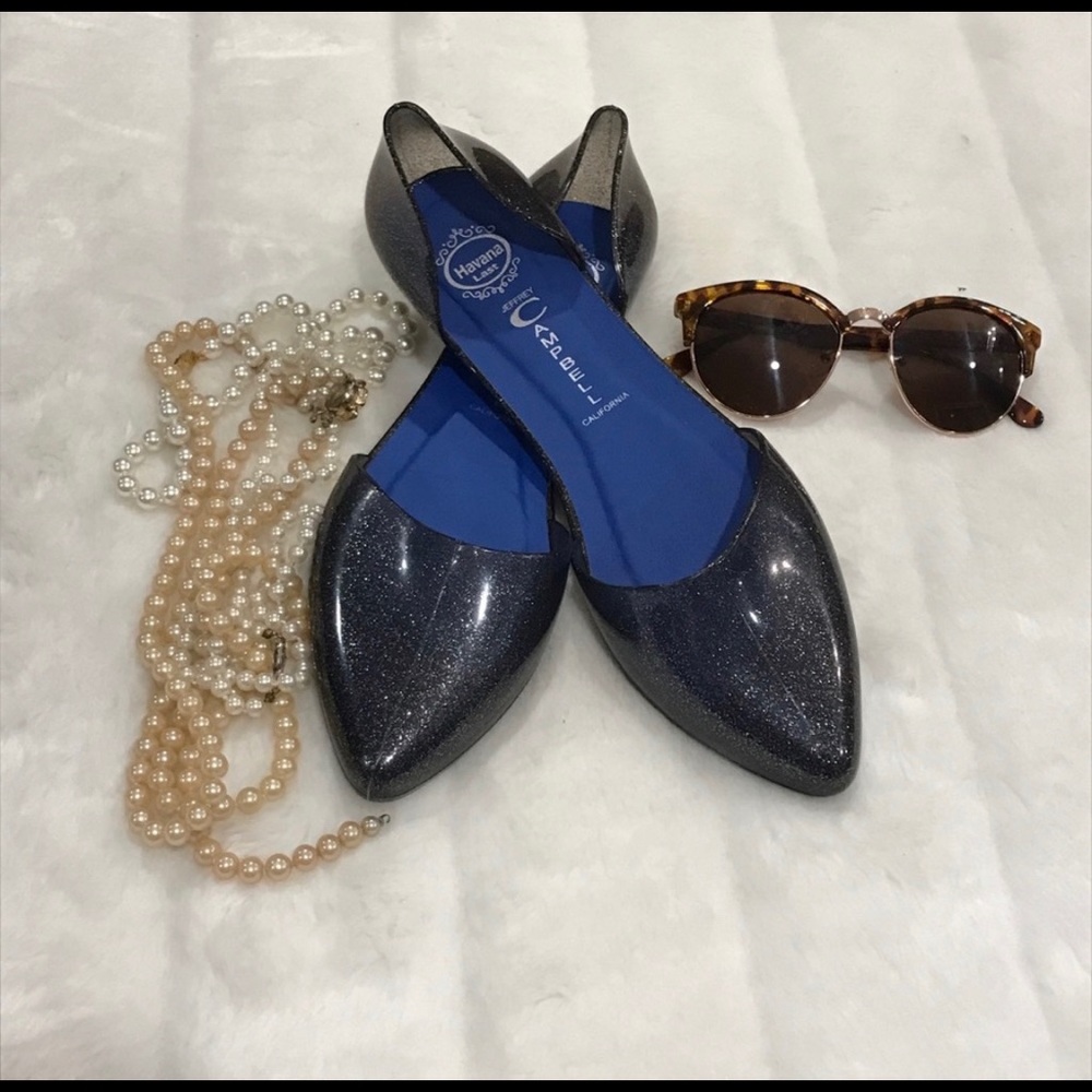 Jeffrey Campbell Havana Last Sparkle Flats Sz 8